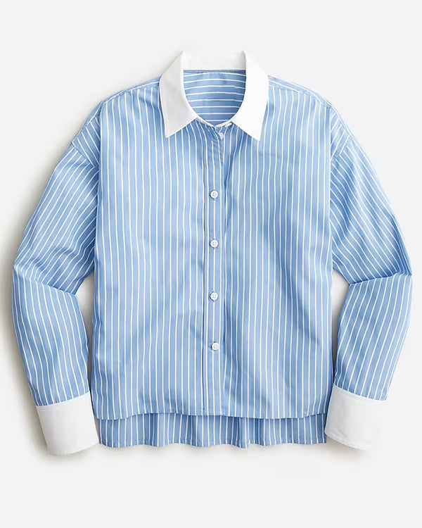 Countdown Violett Beane Striped Shirt NYC Jackets