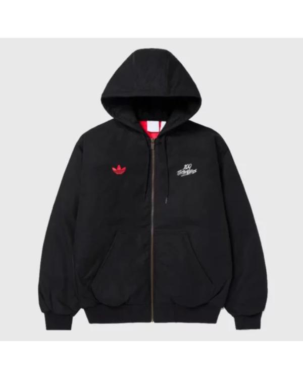 100 Thieves Black Hooded Jacket USA Jackets