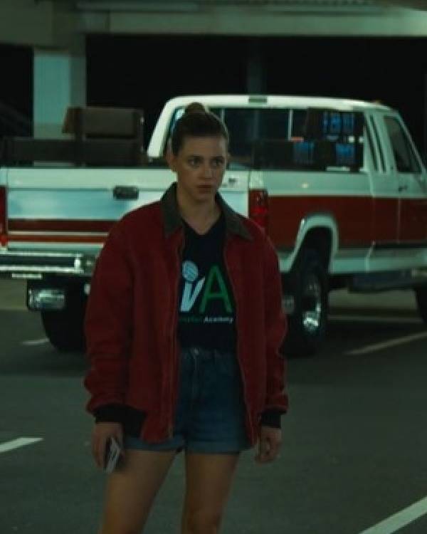 American Sweatshop Lili Reinhart Red Denim Jacket USA Jackets
