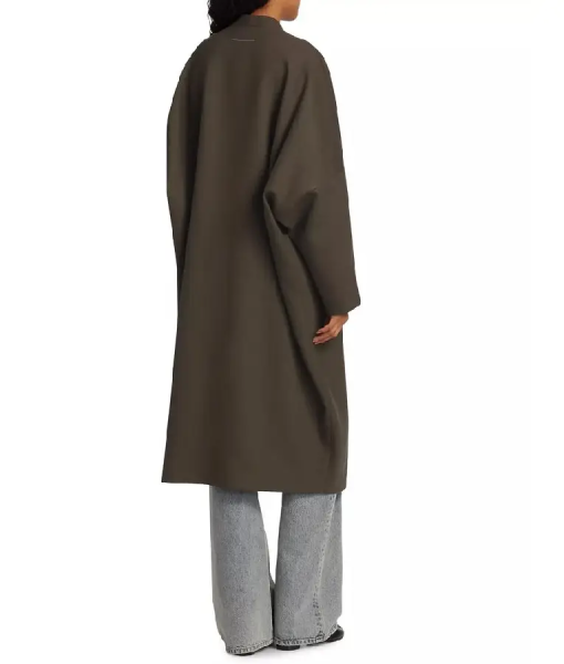 And Just Like That S03 Miranda Hobbes Khaki Cocoon Coat USA Jackets