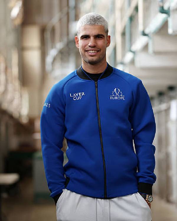 Carlos Alcaraz Team Europe Laver Cup Blue Jacket USA Jackets