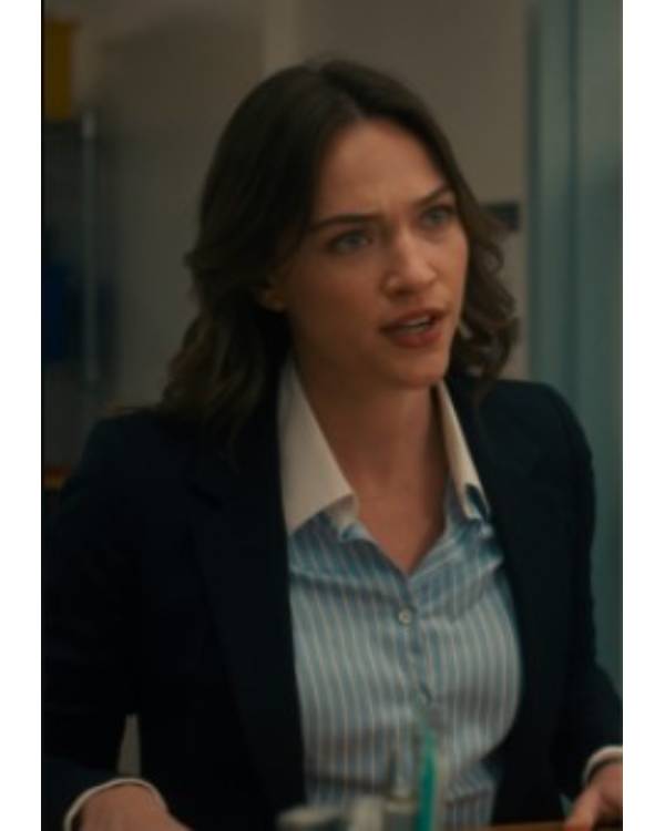 Countdown Violett Beane Striped Shirt NYC Jackets