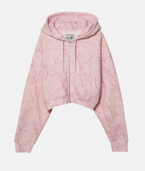 Dairy Boy Cropped Zip Bubblegum Hoodie USA Jackets