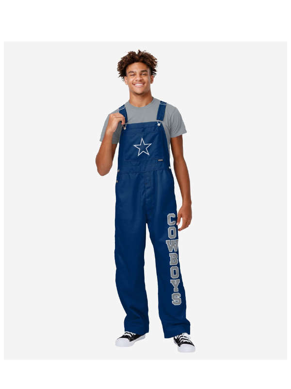 Dallas Cowboys Mens Solid Wordmark Bib Overalls USA Jackets