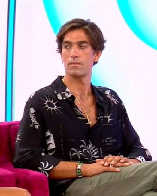 Dois às 10 Manu Rodrigues Black Printed Shirt Thobes