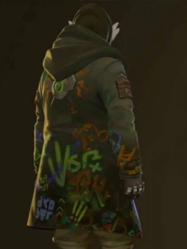 Ekko Arcane Green Hooded Jacket Thobes