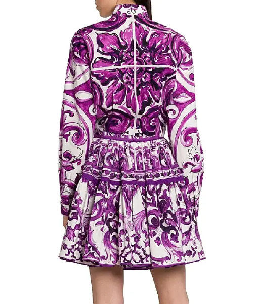 Good Morning America 2025 Gloria Estefan Maiolica Cotton Shirt USA Jackets