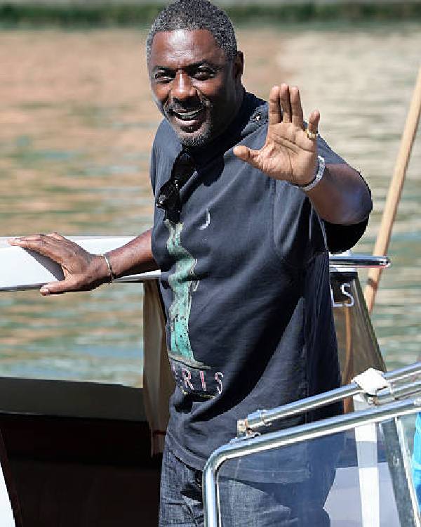 Idris Elba 82nd Venice International Film Festival Black Graphic T-Shirt USA Jackets