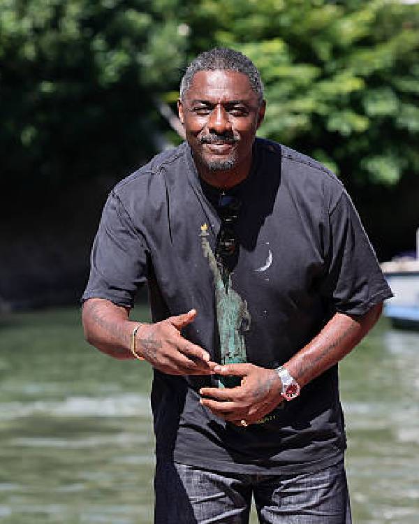 Idris Elba 82nd Venice International Film Festival Black Graphic T-Shirt USA Jackets