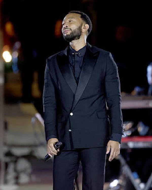 John Legend Grace For The World Concert Black Suit USA Jackets