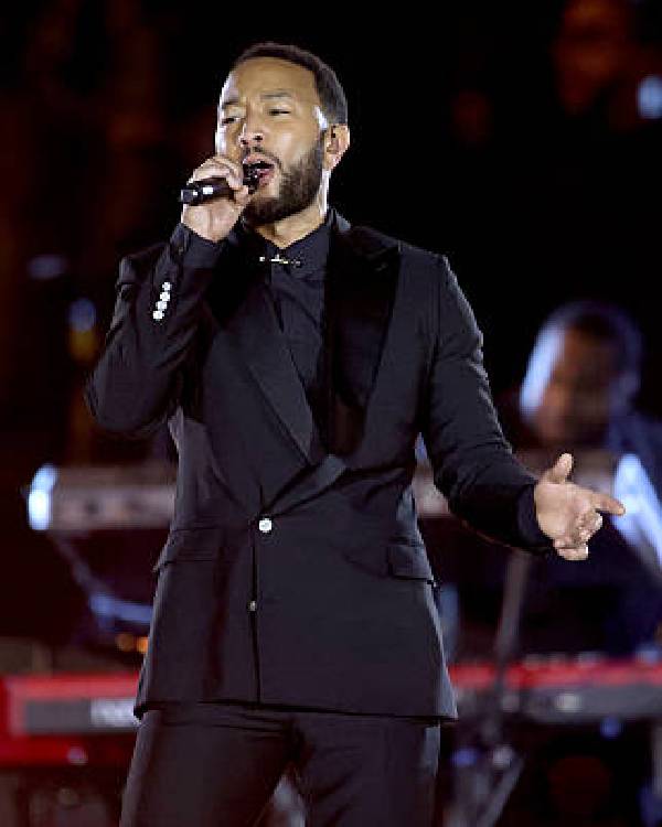 John Legend Grace For The World Concert Black Suit USA Jackets