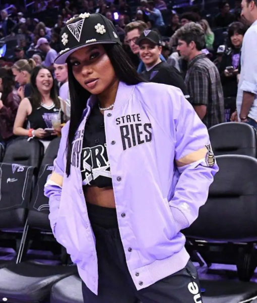 Jordan Chiles Dallas Wings v Golden State Valkyries Jacket USA Jackets