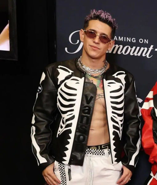 Lenny Tavárez 2025 MTV Video Music Awards Black Leather Jacket USA Jackets