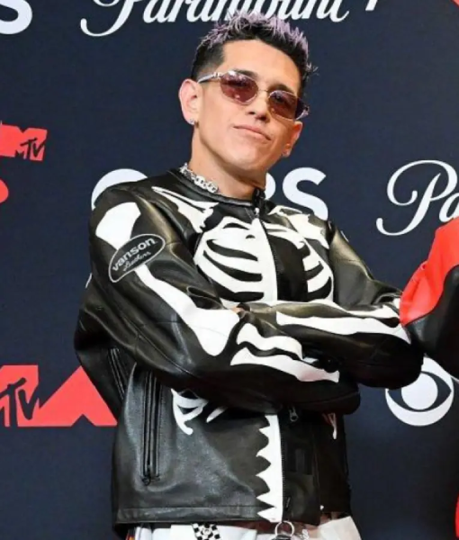 Lenny Tavárez 2025 MTV Video Music Awards Black Leather Jacket USA Jackets