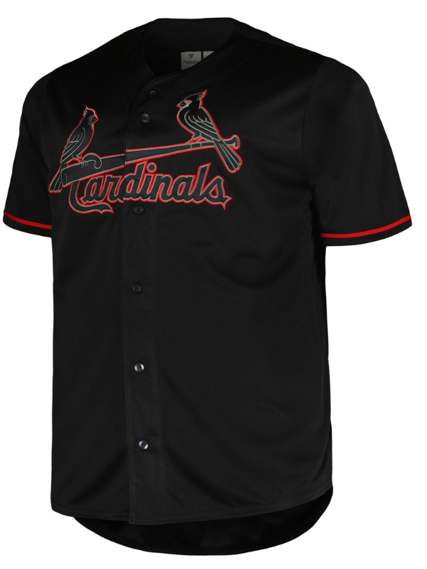 Men's St. Louis Cardinals Profile Big & Tall Blackout Replica Jersey USA Jackets