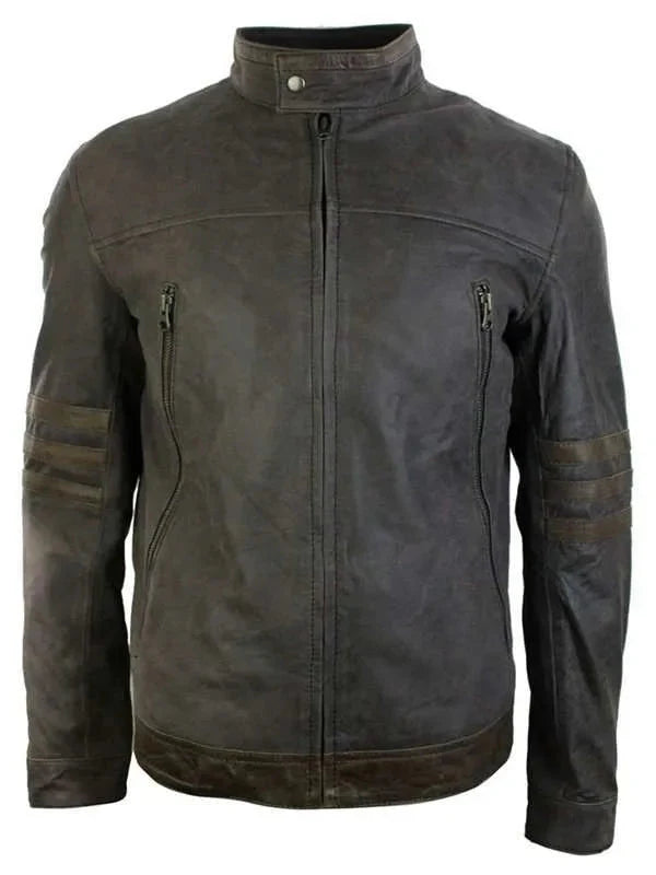 Men’s X-Men Origins Wolverine Brown Vintage Leather Jacket Thobes