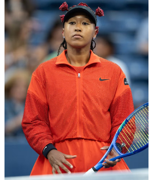 Naomi Osaka 2025 US Open Orange Jacket USA Jackets