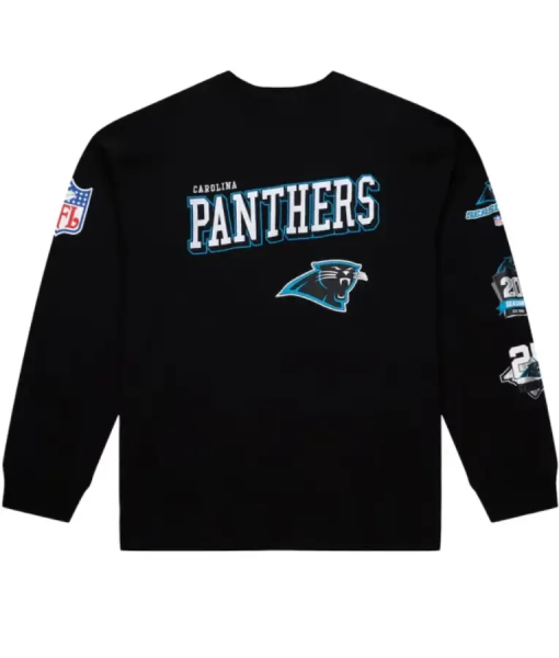 Carolina Panthers Black Training Camp Vintage Logos Sweatshirt USA Jackets