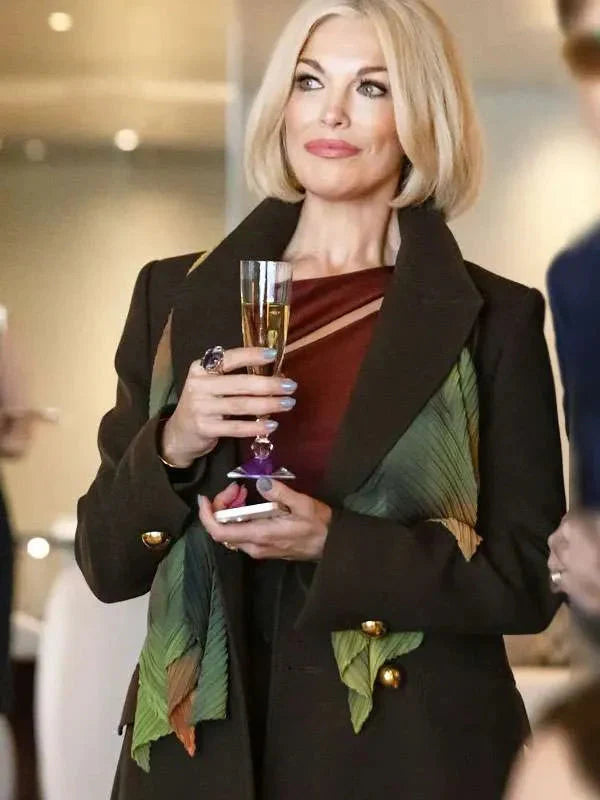 Hannah Waddingham The Woman in Cabin 10 Brown Coat Thobes