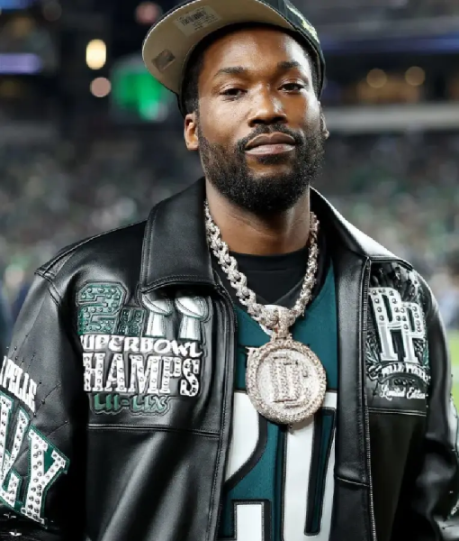 Meek Mill Eagles Leather Jacket USA Jackets