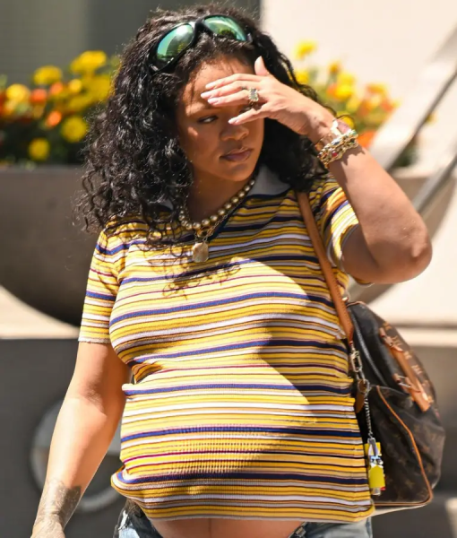 Rihanna LA 2025 Striped Polo Shirt USA Jackets