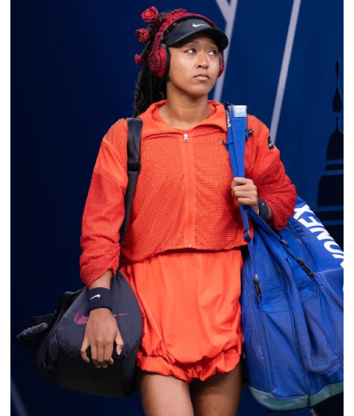 Naomi Osaka 2025 US Open Orange Jacket USA Jackets