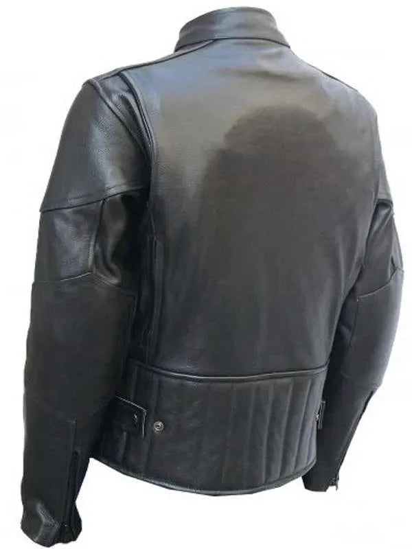 Men’s Motorcycle Riding Black Leather Jacket Thobes