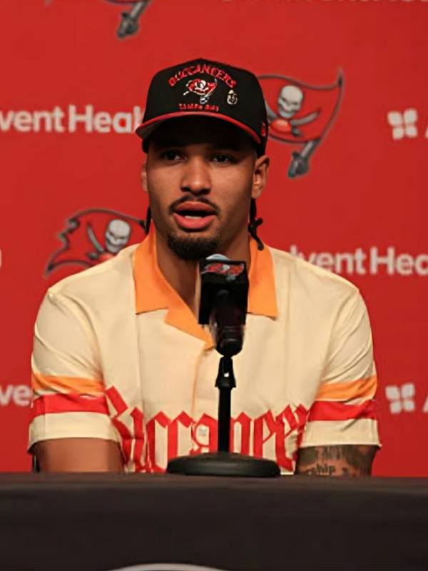 Tampa Bay Buccaneers Press Conference Emeka Egbuka Shirt USA Jackets