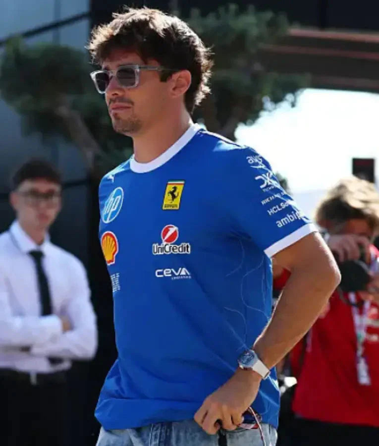 Charles Leclerc F1 Grand Prix Of Italy Blue T-shirt USA Jackets