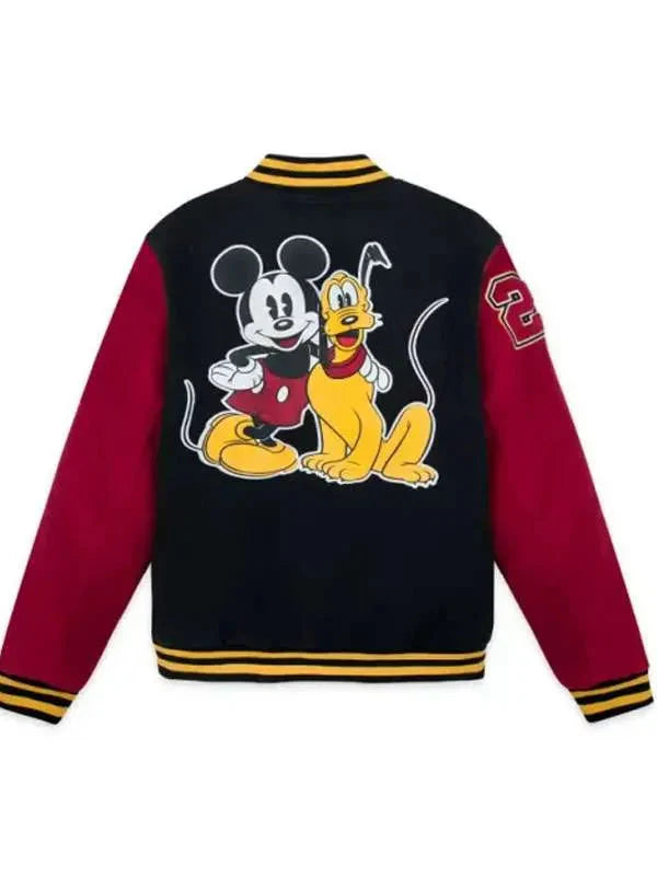 Mickey Mouse and Pluto Varsity Jacket Thobes