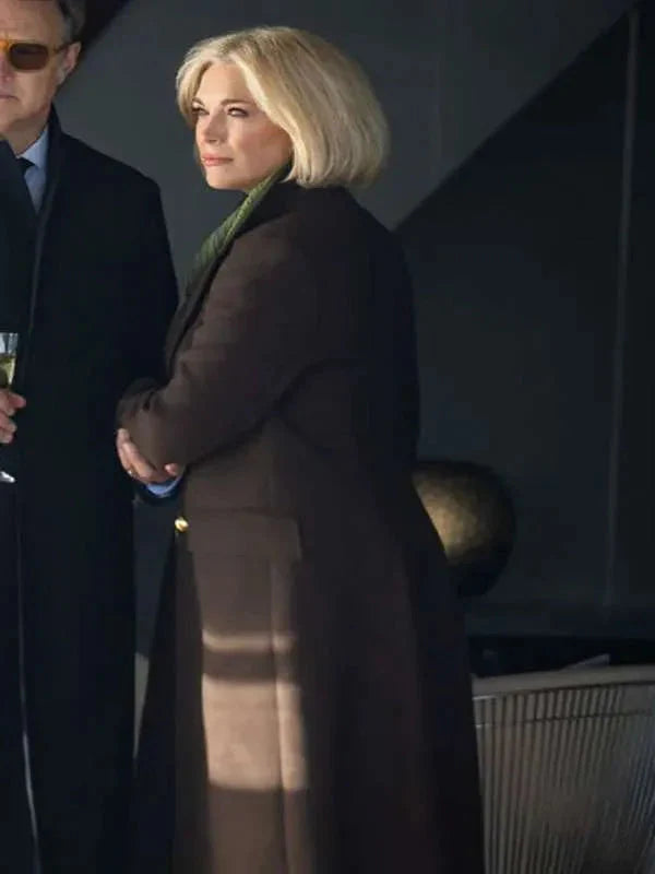 Hannah Waddingham The Woman in Cabin 10 Brown Coat Thobes
