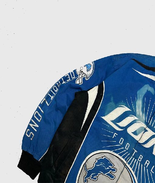 Vintage Detroit Lions Blue Racing Jacket USA Jackets