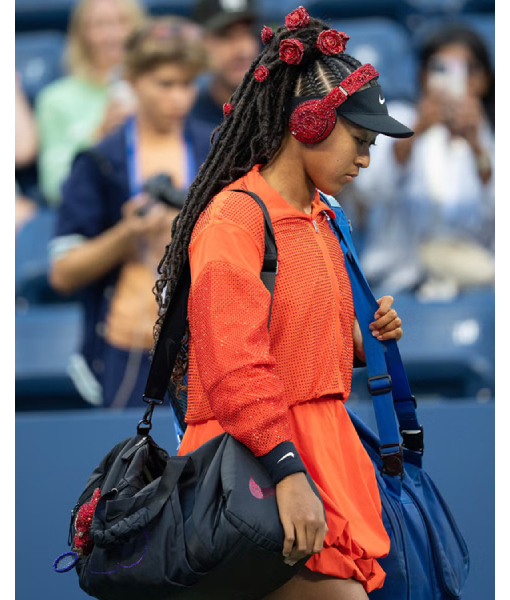 Naomi Osaka 2025 US Open Orange Jacket USA Jackets