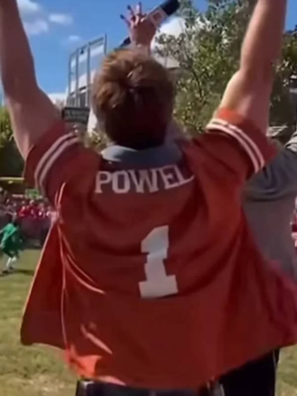 Glen Powell Kristin Juszczyk Texas Longhorns Shirt USA Jackets