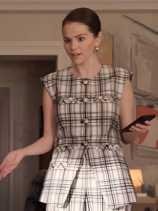 Only Murders in the Building S05 Selena Gomez Plaid Vest USA Jackets