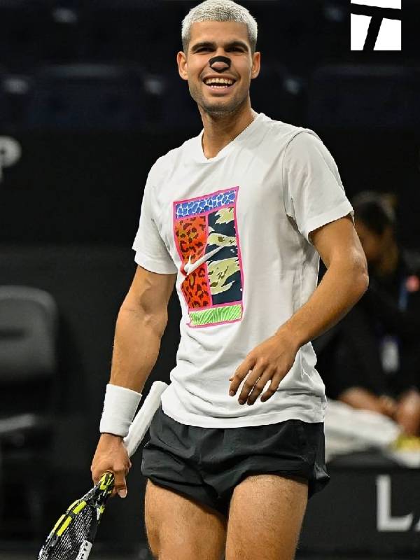 The Laver Cup 2025 Carlos Alcaraz Team Europe White T-Shirt USA Jackets
