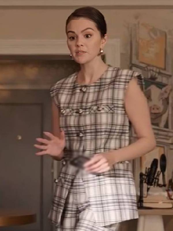 Only Murders in the Building S05 Selena Gomez Plaid Vest USA Jackets