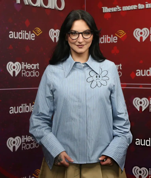 Julia Michaels 2025 iHeartRadio Music Festival Blue Shirt USA Jackets
