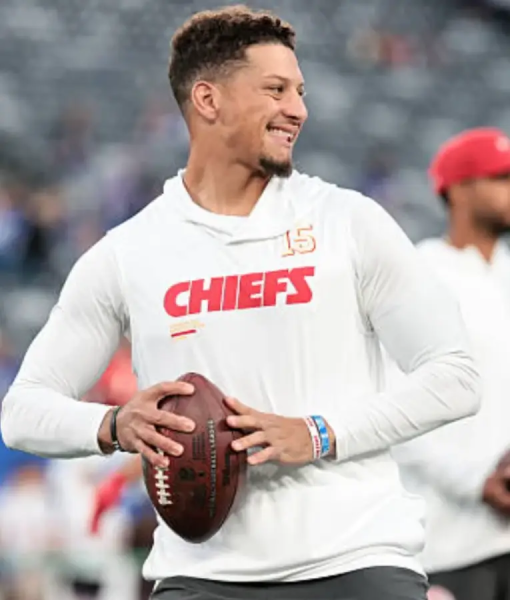Patrick Mahomes Kansas City Chiefs White Hoodie USA Jackets