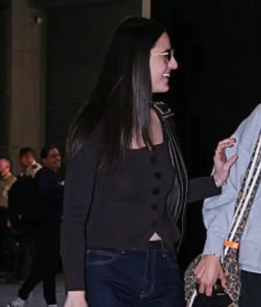 Caitlin Clark 2025 WNBA Playoffs Semifinal Black Cardigan USA Jackets