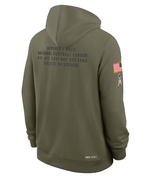 Buffalo Bills 2025 Salute To Service Hoodie USA Jackets