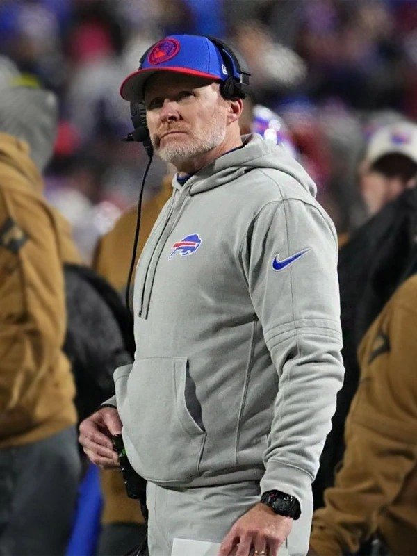 Buffalo Bills Coach Sean McDermott Grey Hoodie USA Jackets