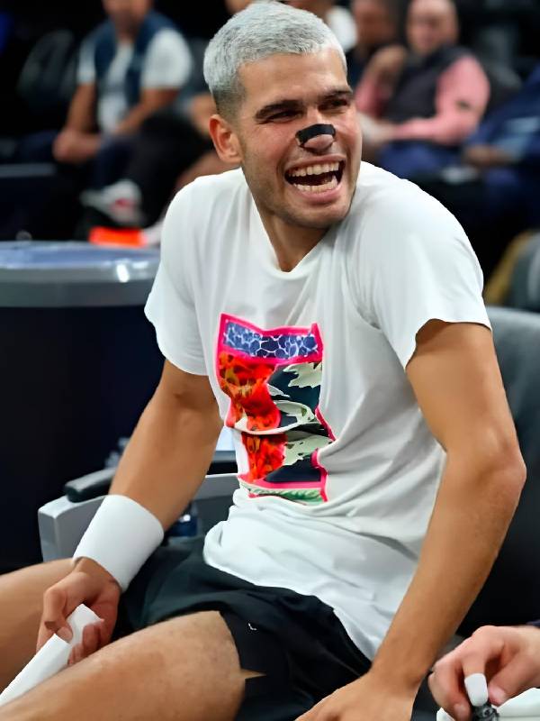 The Laver Cup 2025 Carlos Alcaraz Team Europe White T-Shirt USA Jackets