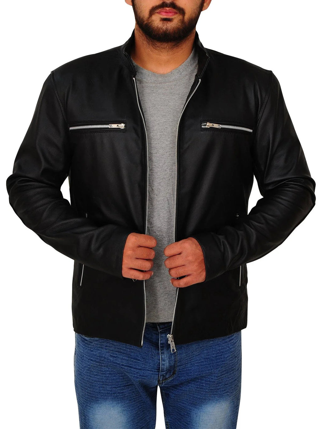 Damon Salvatore Vampire Diaries Leather Jacket USA Jackets