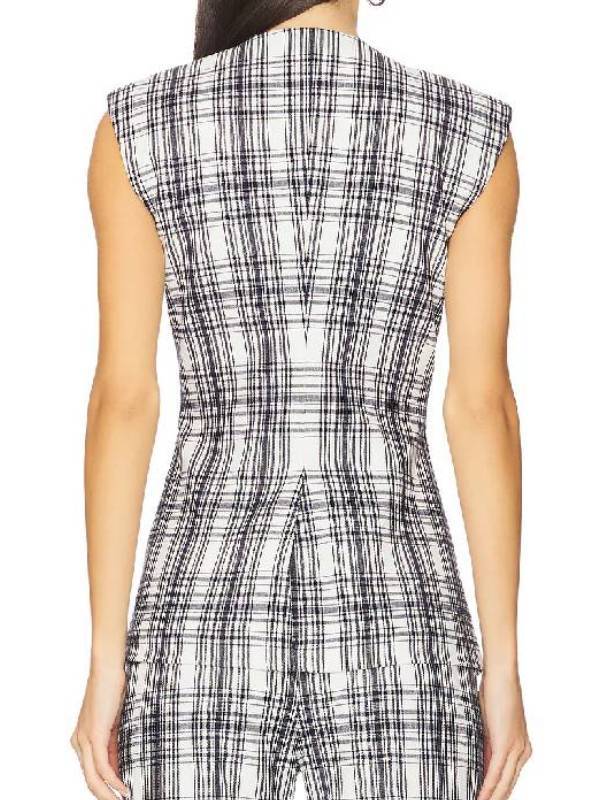 Only Murders in the Building S05 Selena Gomez Plaid Vest USA Jackets