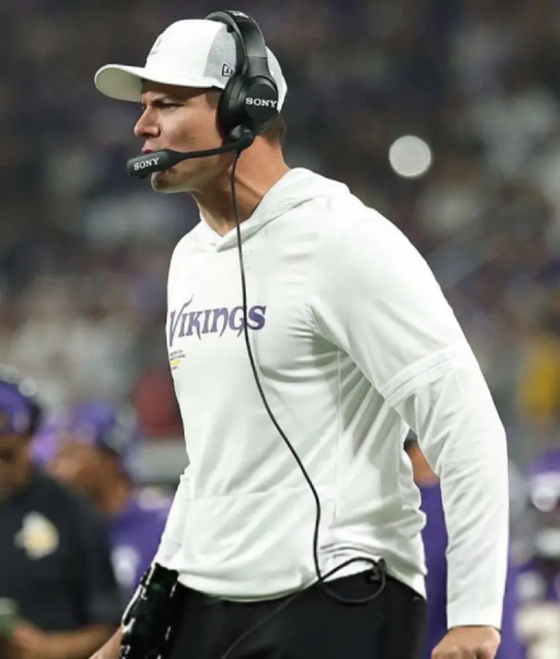 Kevin O’Connell Minnesota Vikings White Hoodie T-Shirt USA Jackets