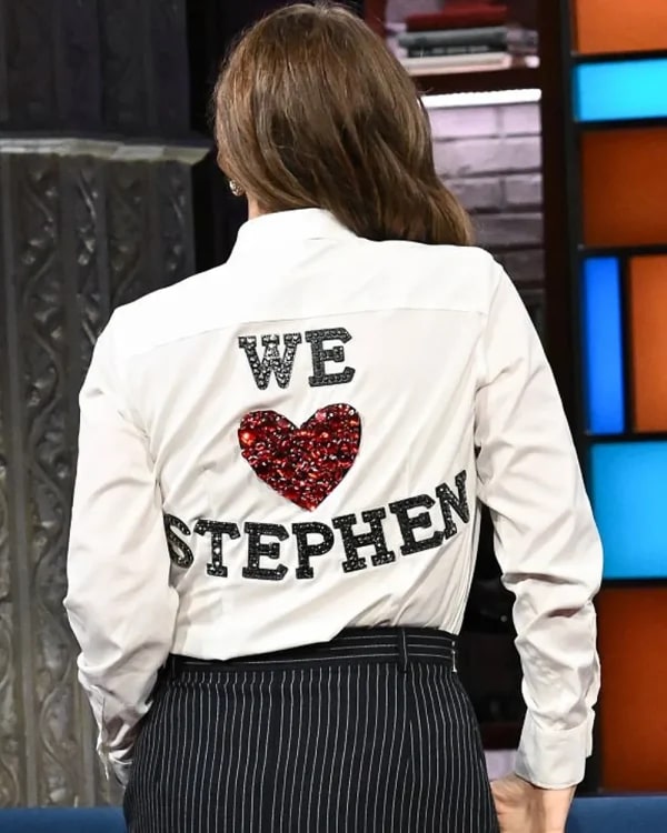 Drew Barrymore We Love Stephen White Shirt USA Jackets