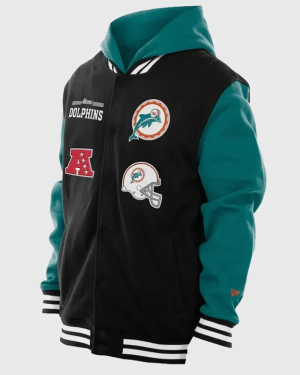 New Era Miami Dolphins Hoodie Jacket USA Jackets