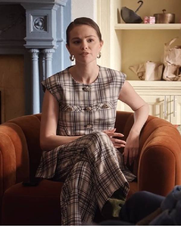 Only Murders in the Building Selena Gomez Plaid Vest USA Jackets