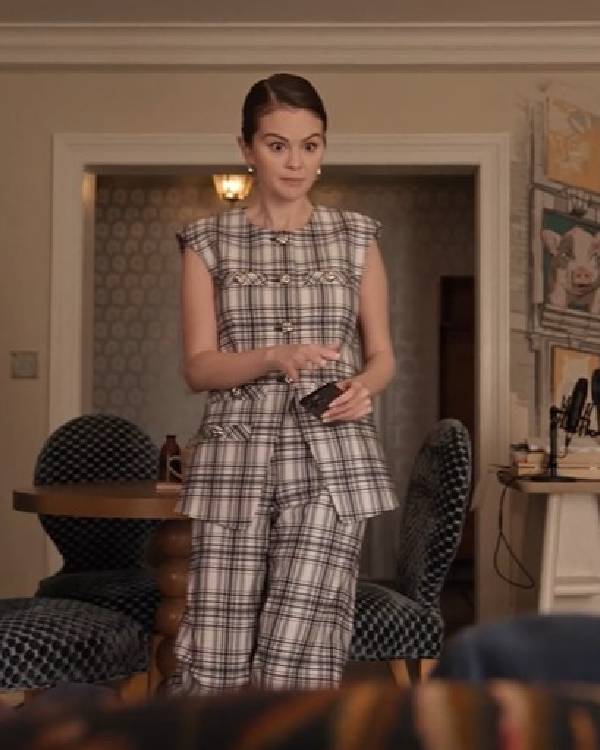 Only Murders in the Building Selena Gomez Plaid Vest USA Jackets